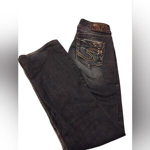 Stylish Women's Silver Blue Jeans